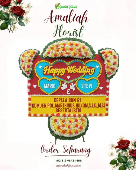 Papan Bunga Pernikahan Kebasen